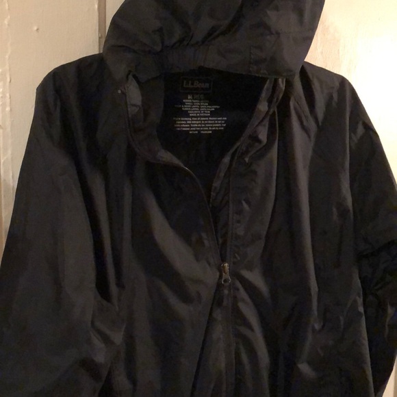 L.L. Bean Other - LL Bean Men’s Full Zip Hooded Nylon Jacket Size Medium Reg Black